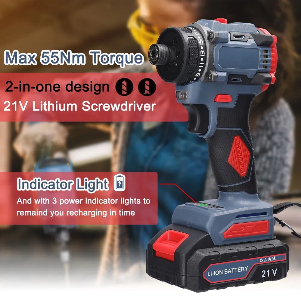 V無刷螺絲刀電動電钻 无